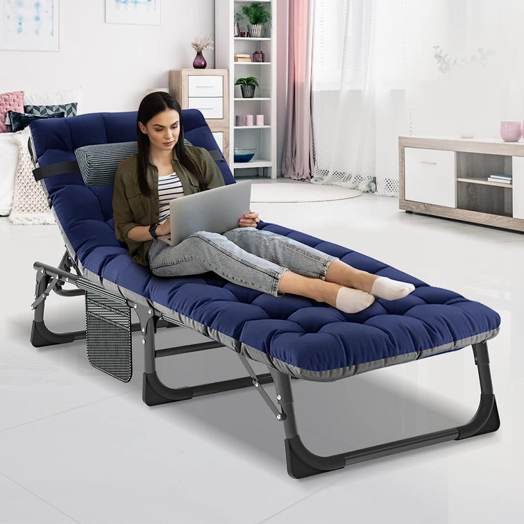 Portable folding outlet reclining chair